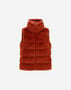Herno LADY ALTERNATIVE FUR AND NYLON ULTRALIGHT VEST Orange PI002122D126305510