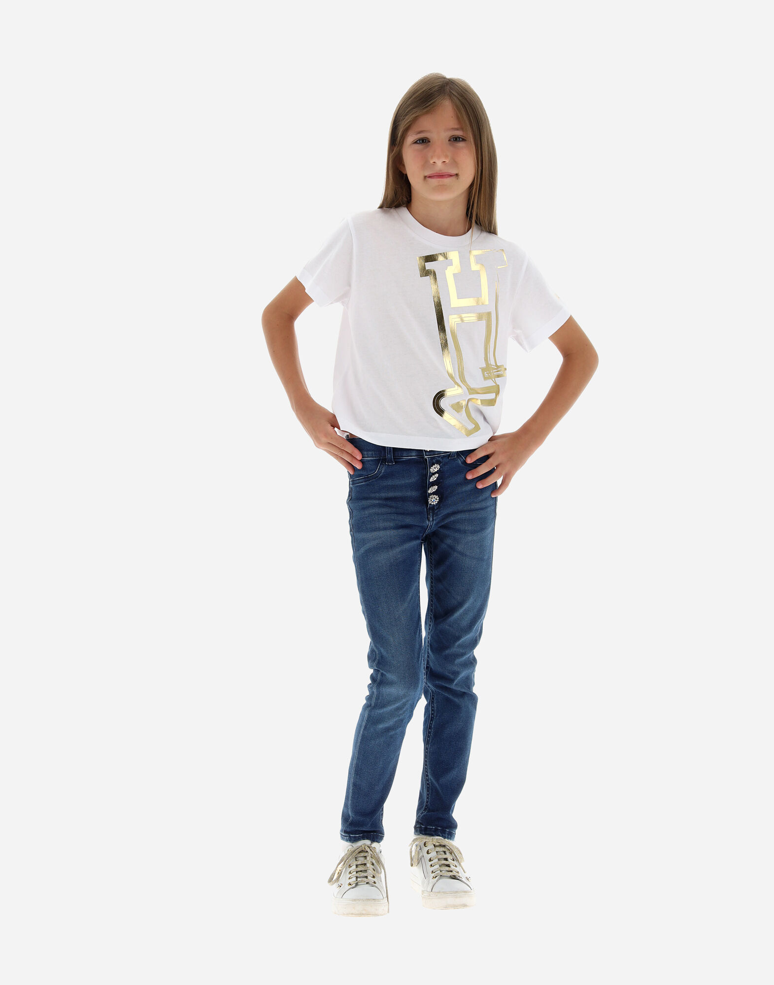 女児 コットン Tシャツ ホワイト | Herno®