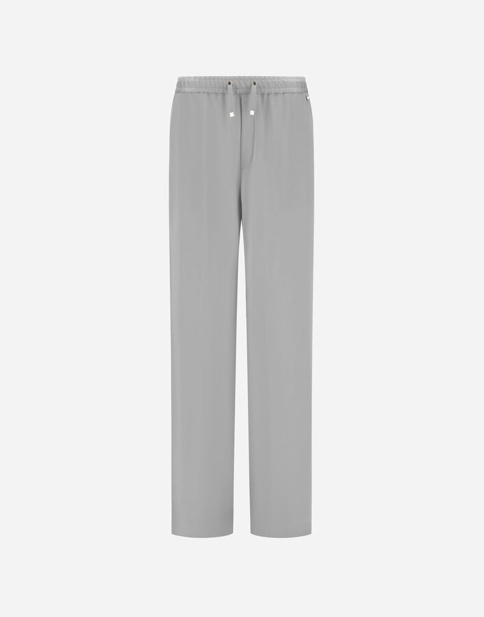 Herno RESORT TROUSERS IN SATIN Pearl Grey PT00057DR127279404