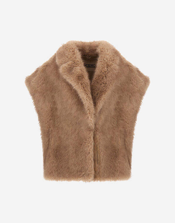 Herno LONG-PILE FUR-TOUCH VEST Chantilly GC000607D129081985