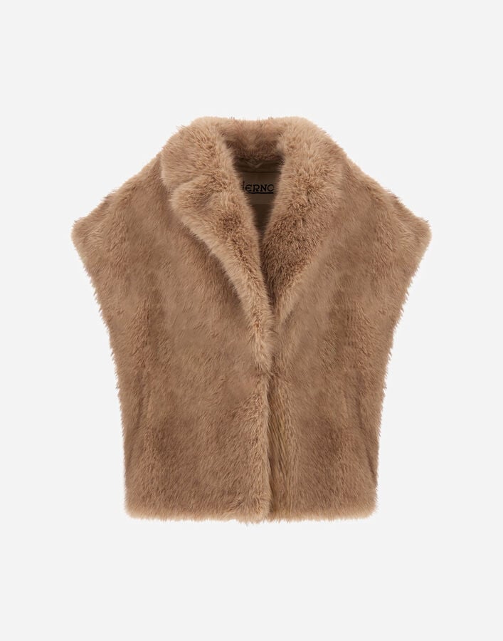 Herno LONG-PILE FUR-TOUCH VEST Chantilly GC000607D129081985