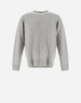 Herno RESORT SWEATER IN HERRINGBONE PLAIN CASHMERE Grey MG00023UR710219400