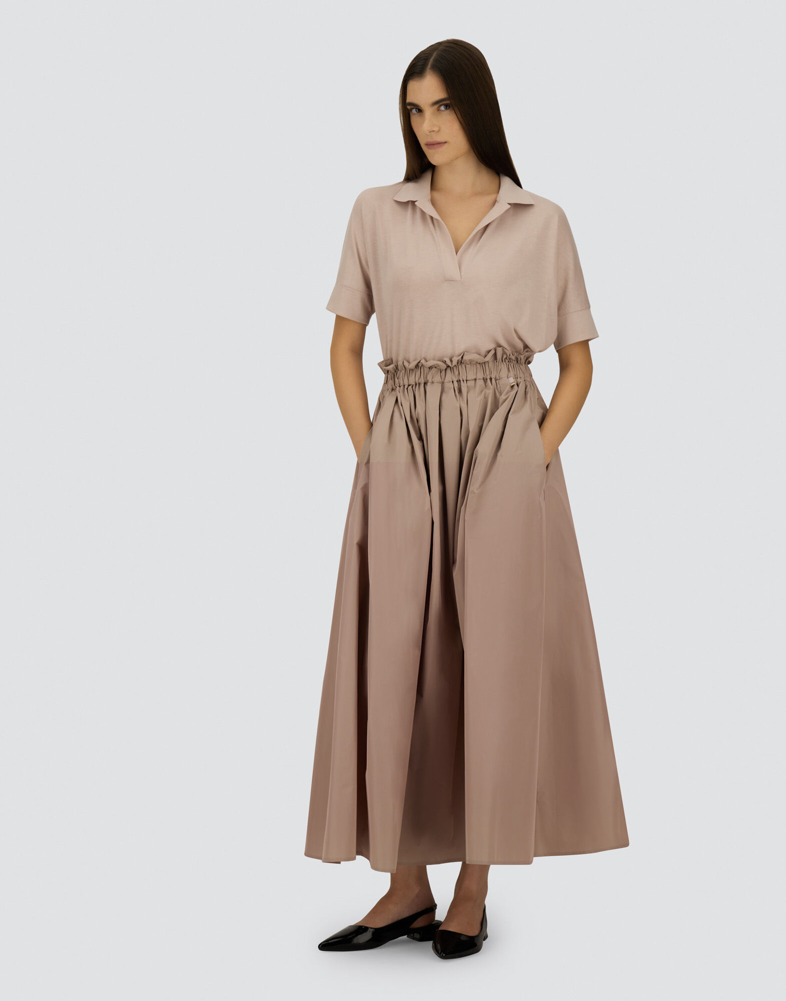 HERNO テクノタフタスカート パウダーピンク　38 レディース NEW TECHNO TAFFETA SKIRT パウダーピンク | Herno® (ヘルノ)