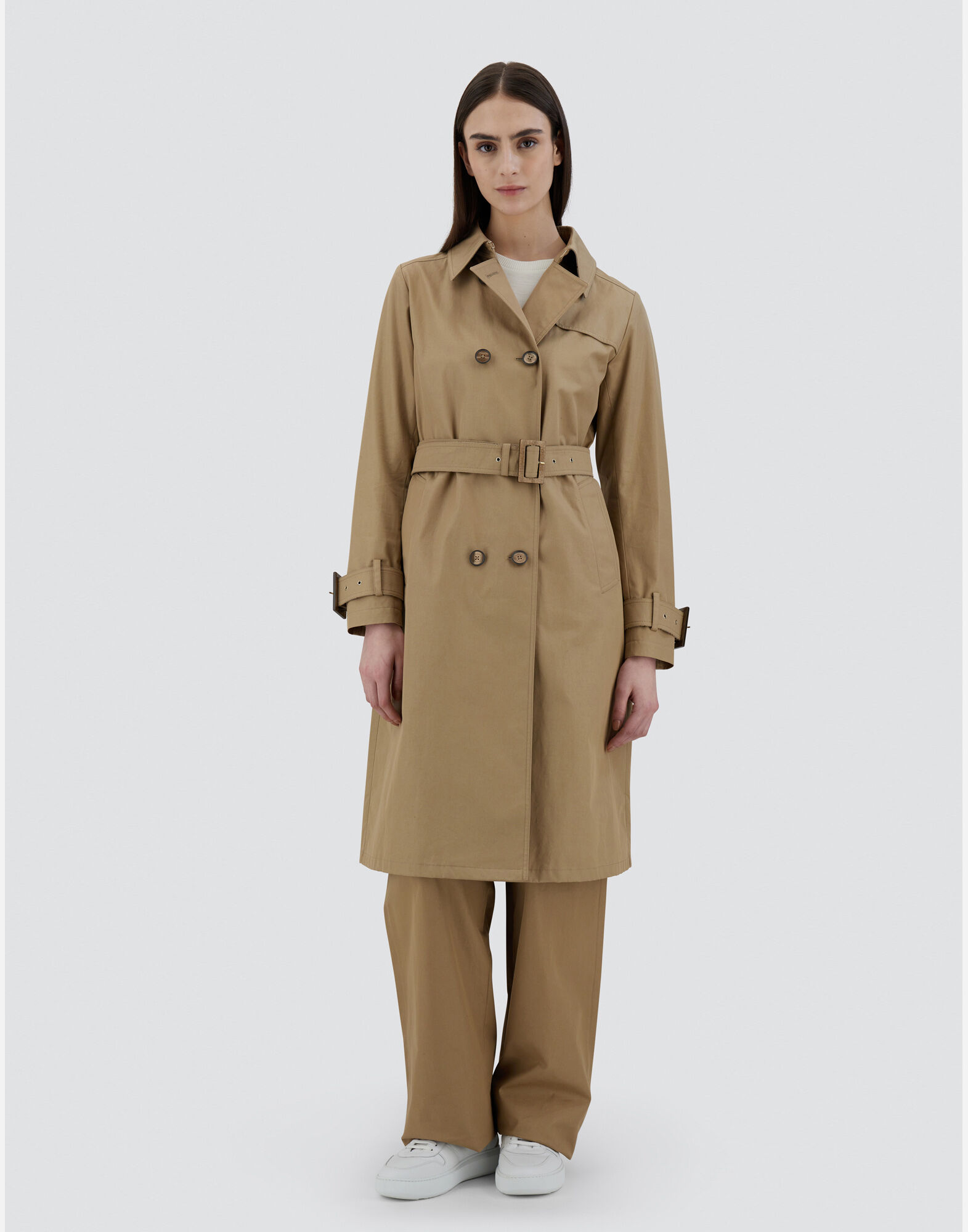 TRENCH COAT IN DELON MONOGRAM in Sand for Women Herno