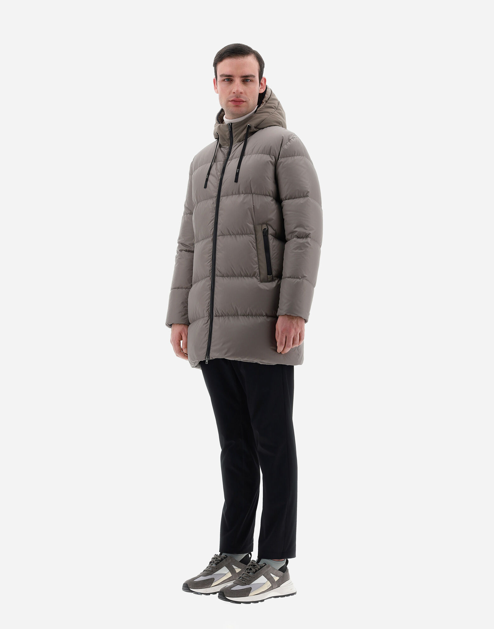 PIUMINO GIUBBOTTO HERNO UOMO MAIN in Dove Grey for Men Herno