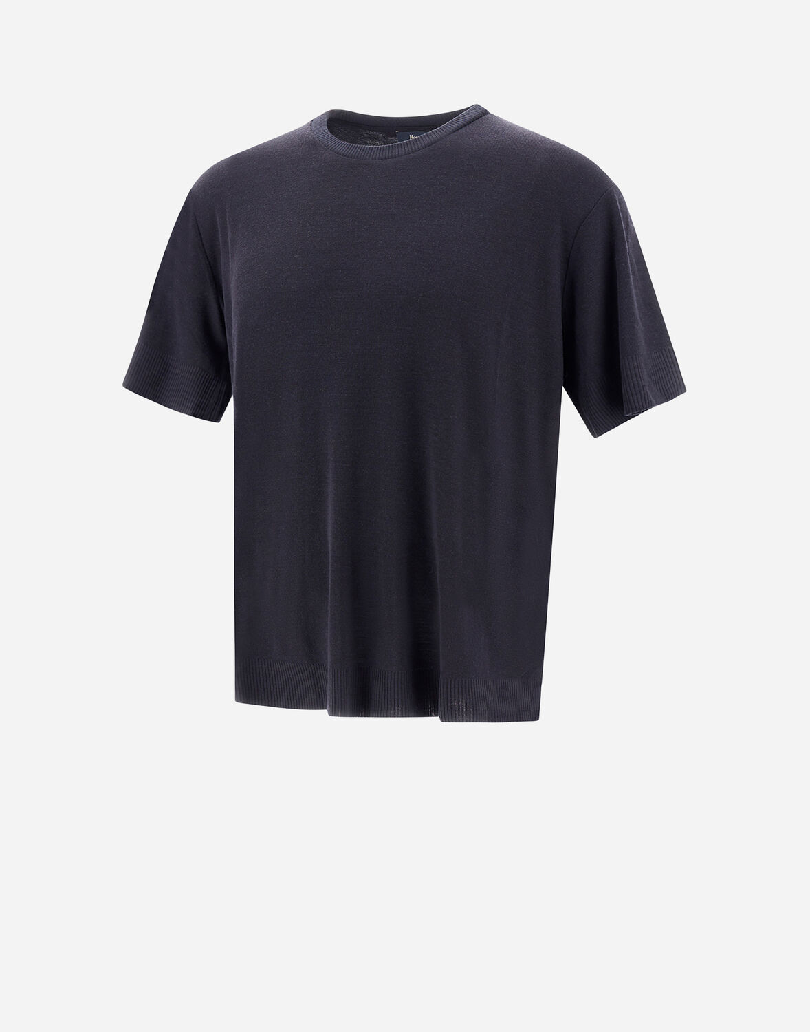 Herno ファインウールジャージー Tシャツ In Black