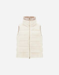 Herno LADY ALTERNATIVE FUR AND NYLON ULTRALIGHT VEST White PI002122D126301000