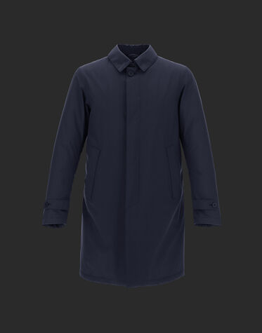 メンズ IMPERMEABILE IMBOTTITO PIUMA HERNO LAMINAR UOMO ブルー 