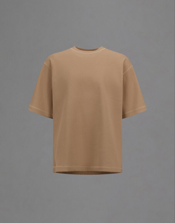 Herno LAMINAR T-SHIRT IN LIGHT WAFFLE JERSEY Light Camel JG00087UL560372115