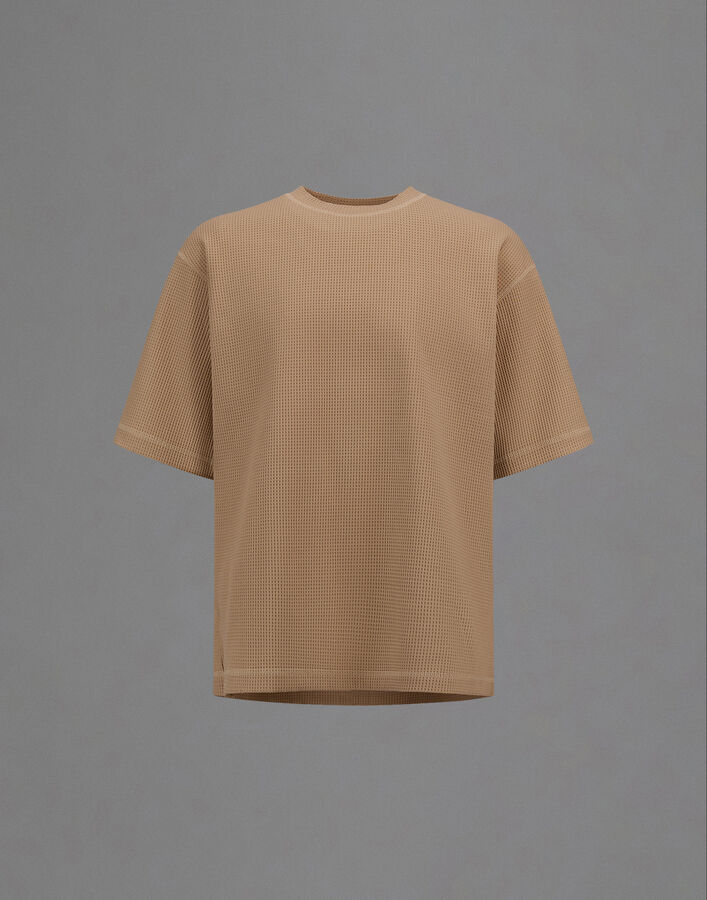 Herno LAMINAR T-SHIRT IN LIGHT WAFFLE JERSEY Light Camel JG00087UL560372115