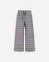 Herno RESORT TROUSERS IN COTTON RECTANGULAR PRINT Light Blue/Brown PT00052DR13262PM019080