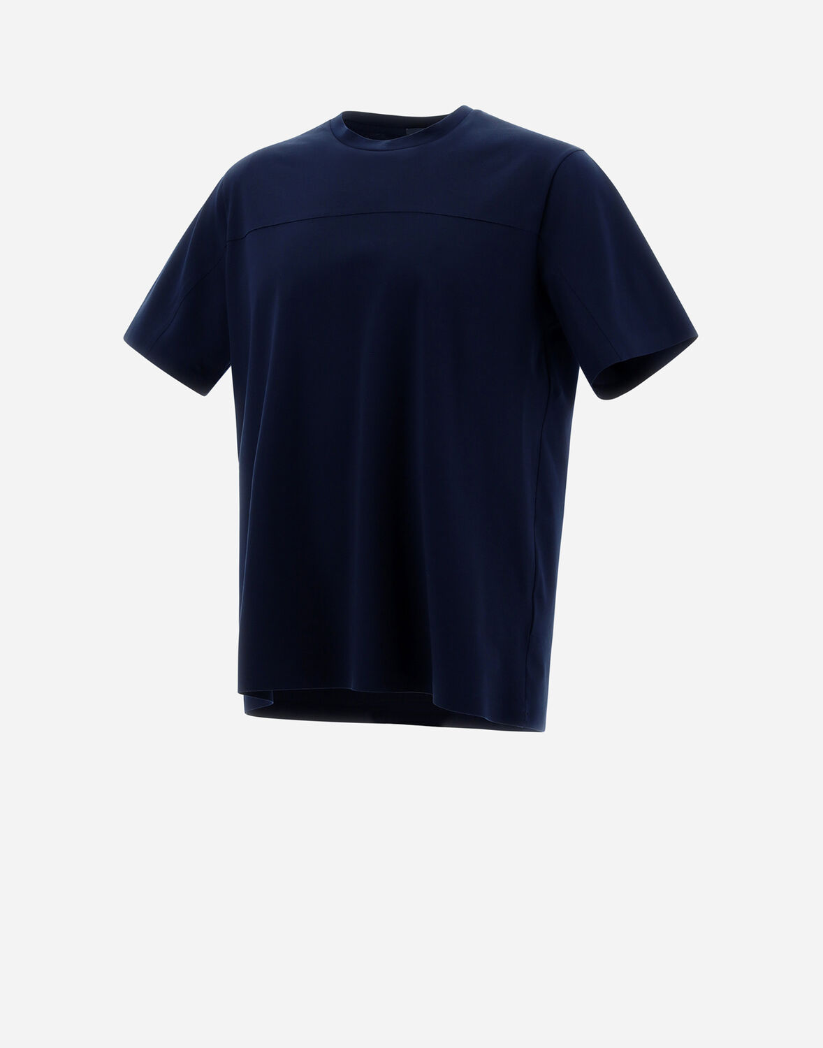 Herno Men Navy Blue Round Neck Logo T-shirt, M Luxury T-shirts For Men Darveys