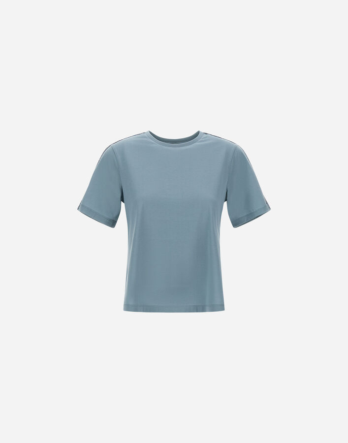Herno RESORT T-SHIRT IN MERCERISED COTTON JERSEY Midnight Teal JG00047DR520589123