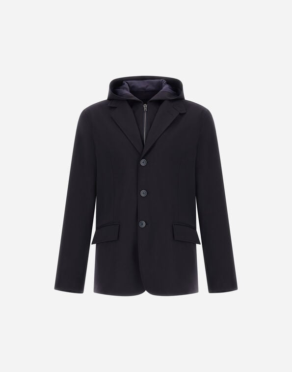 Herno BLAZER IN LIGHTWEIGHT DIAGONAL Blue GA000206U126509210