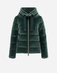 Herno COLOUR VELVET CAPE College green PI001817D15020S7970