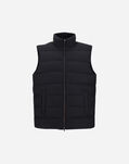 Herno VEST IN CASHMERE, SILK AND MONOGRAM Navy Blue PI001282U380879200