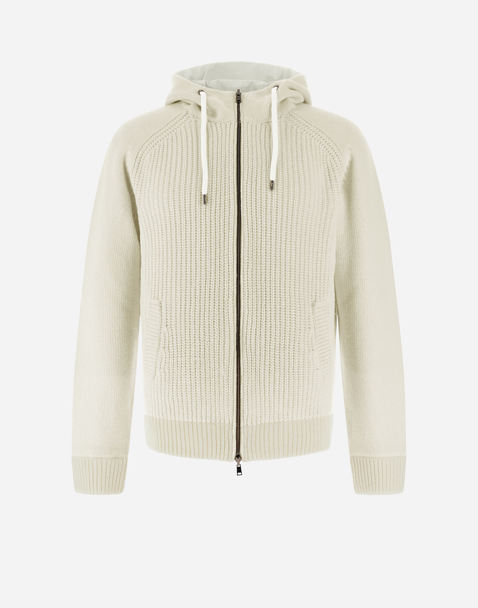 RESORT BOMBER JACKET IN INFINITY MIX KNIT REV PONENTE in Cream for Men Herno