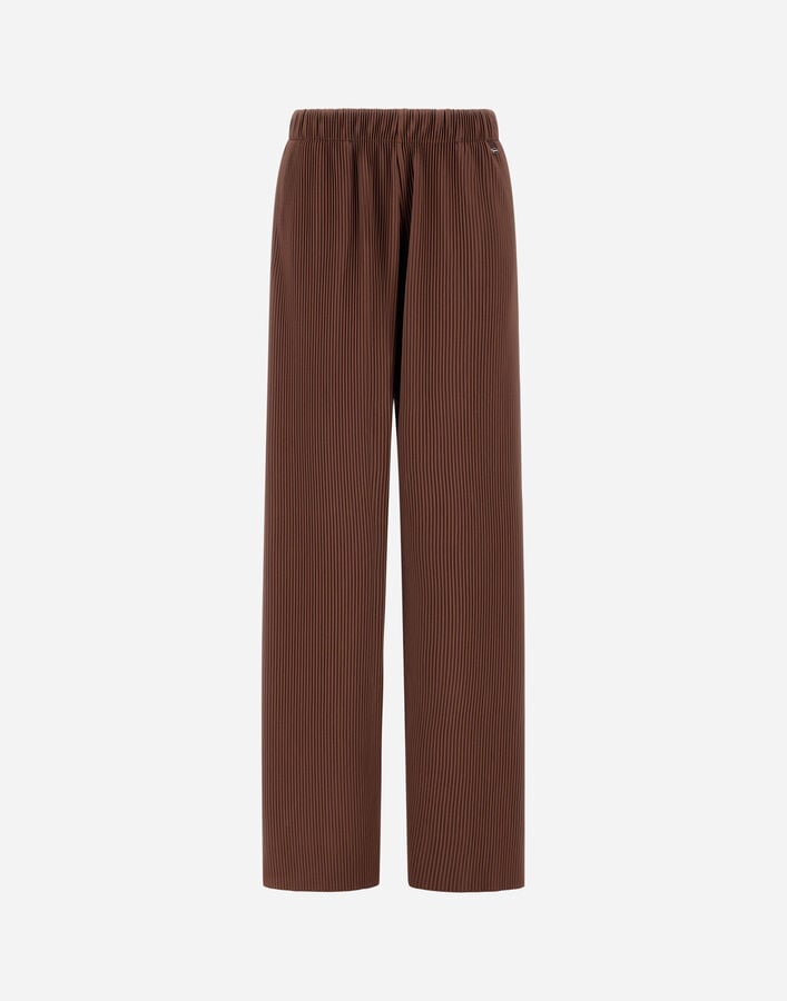 RESORT TROUSERS IN PLEATED JERSEY Herno Herno RESORT TROUSERS IN PLEATED JERSEY Dark Chocolate PT00048DR521098810