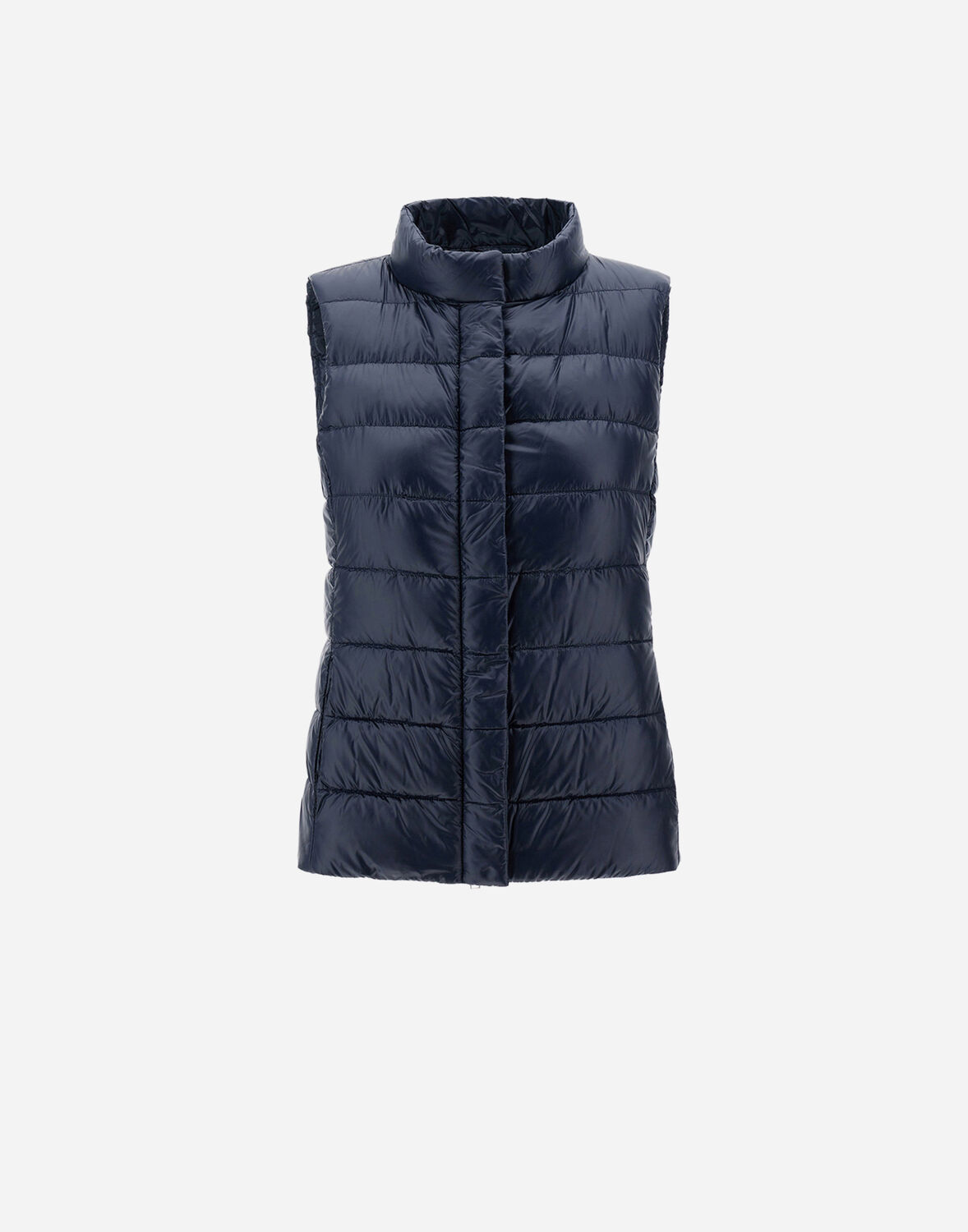 Herno Ultralight Windproof Vest Silky Effect In Navy Blue