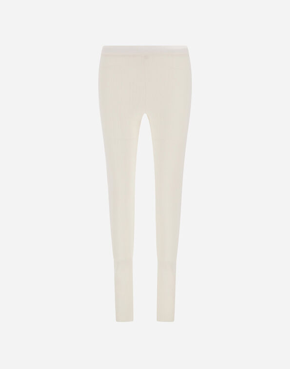 Herno RIBBED WOOL LEGGINGS White MPT00002D703941000