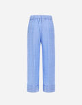 RESORT TROUSERS IN CHECK LINEN Herno product thumbnail image view 7