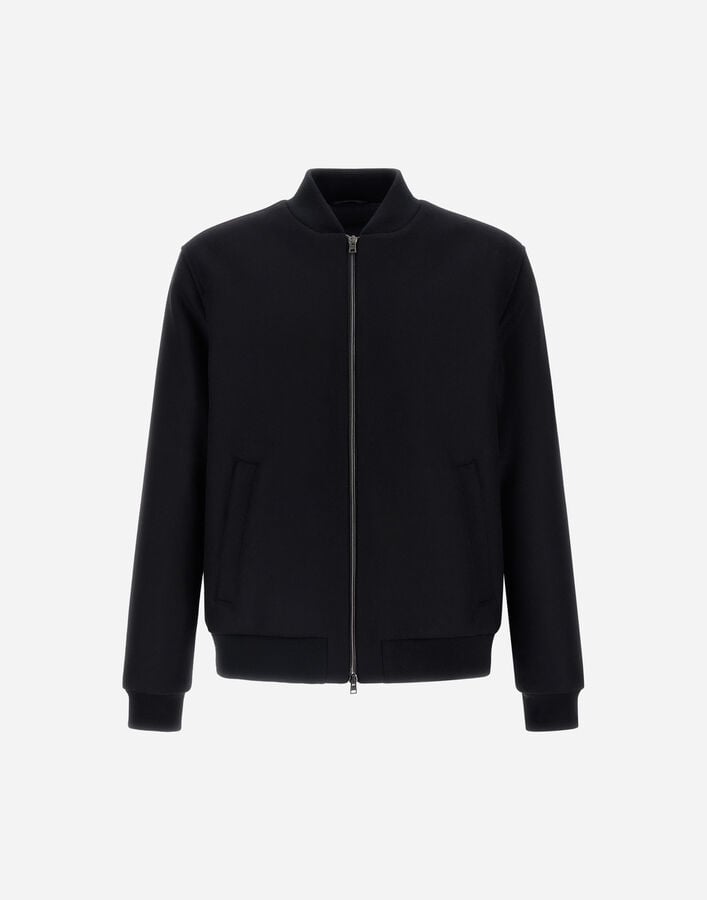 Herno BOMBER JACKET IN EASY WOOL Black GI000560U33432R9300