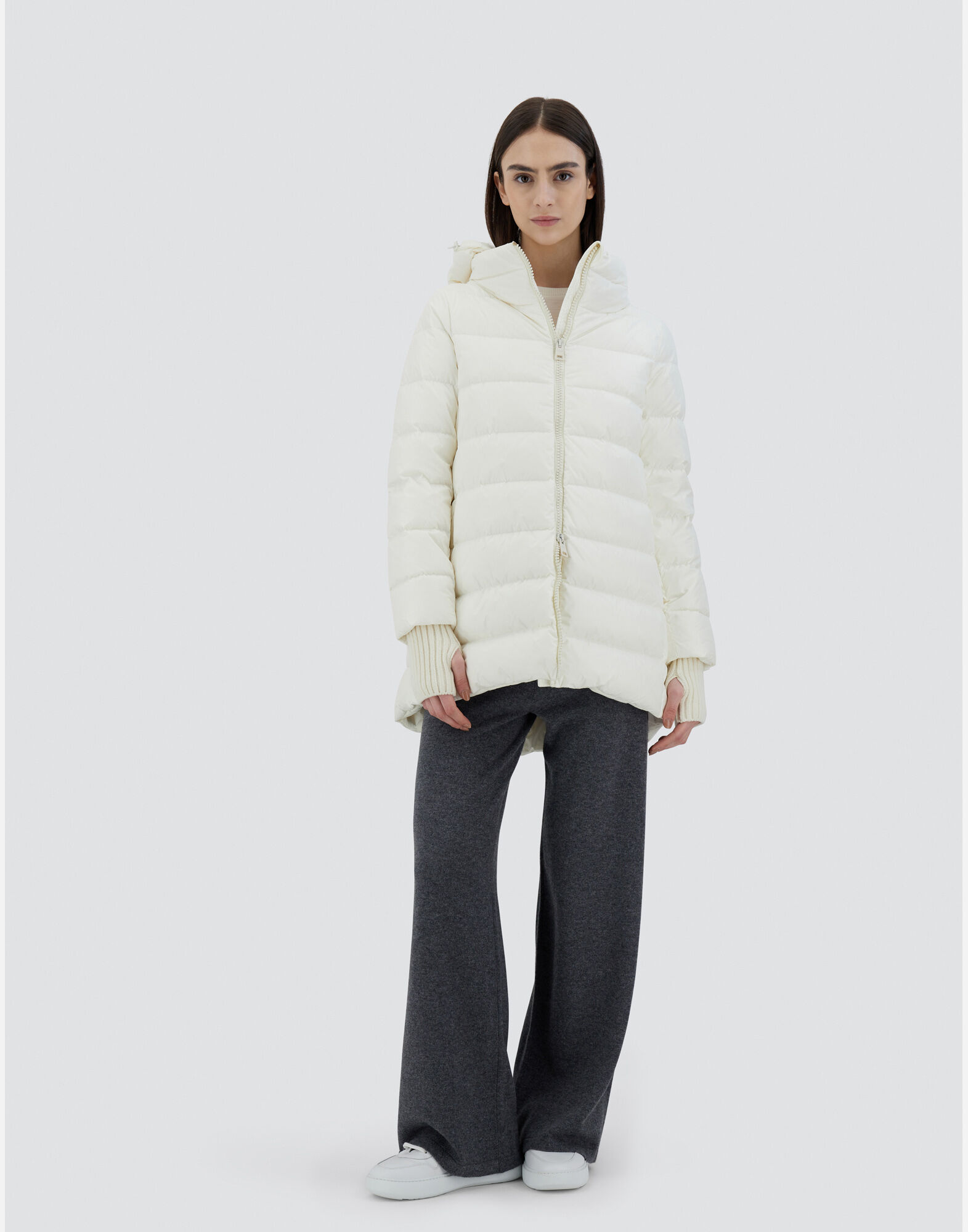 A SHAPE JACKET IN NYLON CHAMONIX in White for Women Herno