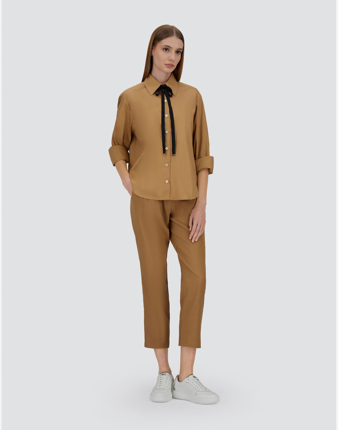 Herno コットン シャツ In Camel