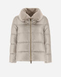 Herno BOMBER JACKET IN NYLON ULTRALIGHT AND NEW LADY FAUX FUR Chantilly PI001923D12017Z1985