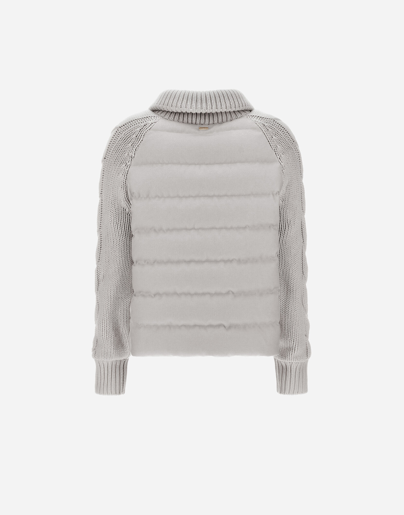 【送料&関税込】Herno Knitted Sleeve Down Jacket JACKET IN CASHMERE, SILK AND KNIT in Chantilly for Women