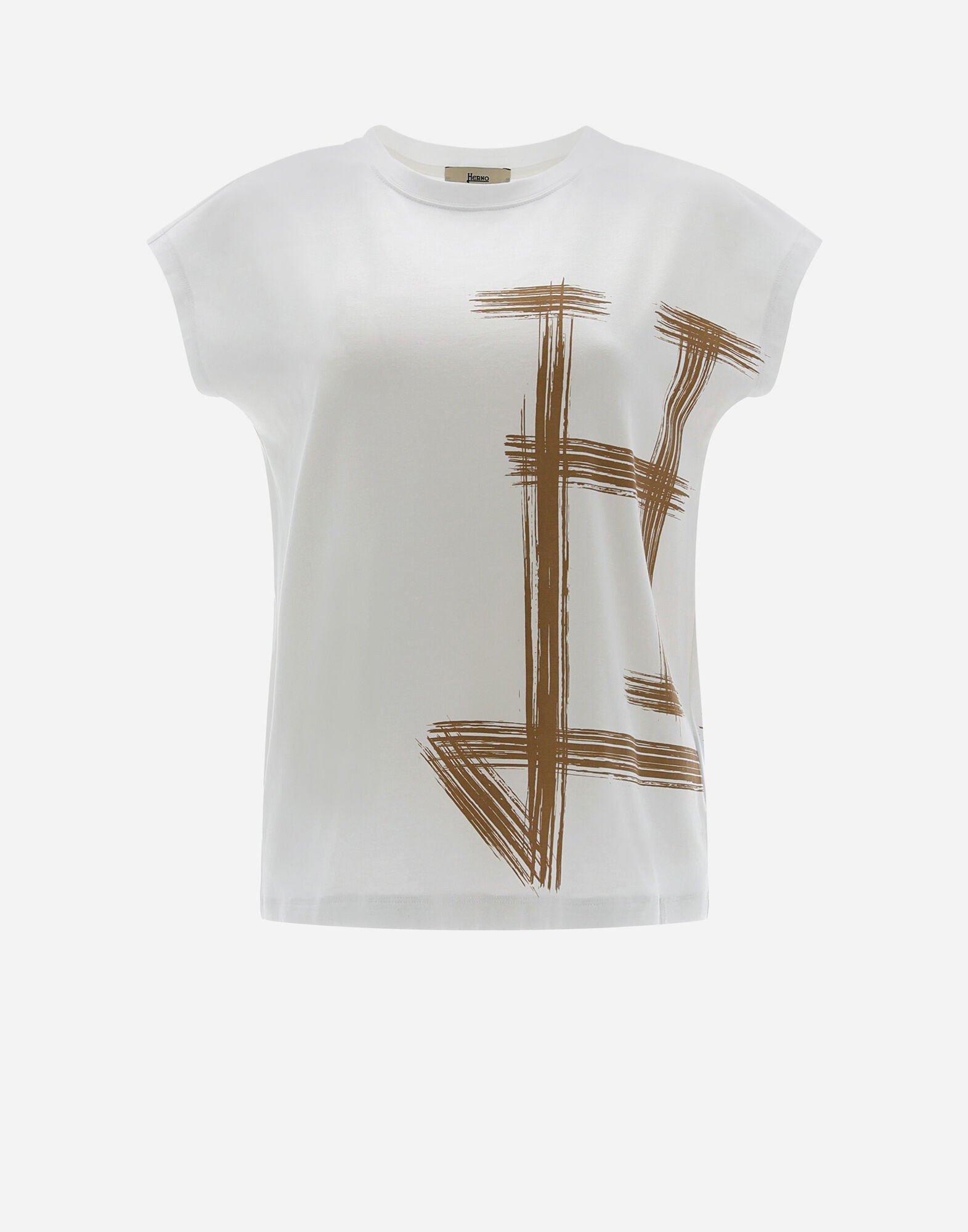 【HERNO】INTERLOCK JERSEY Tシャツ レディース INTERLOCK JERSEY Tシャツ ホワイト | Herno® (ヘルノ)