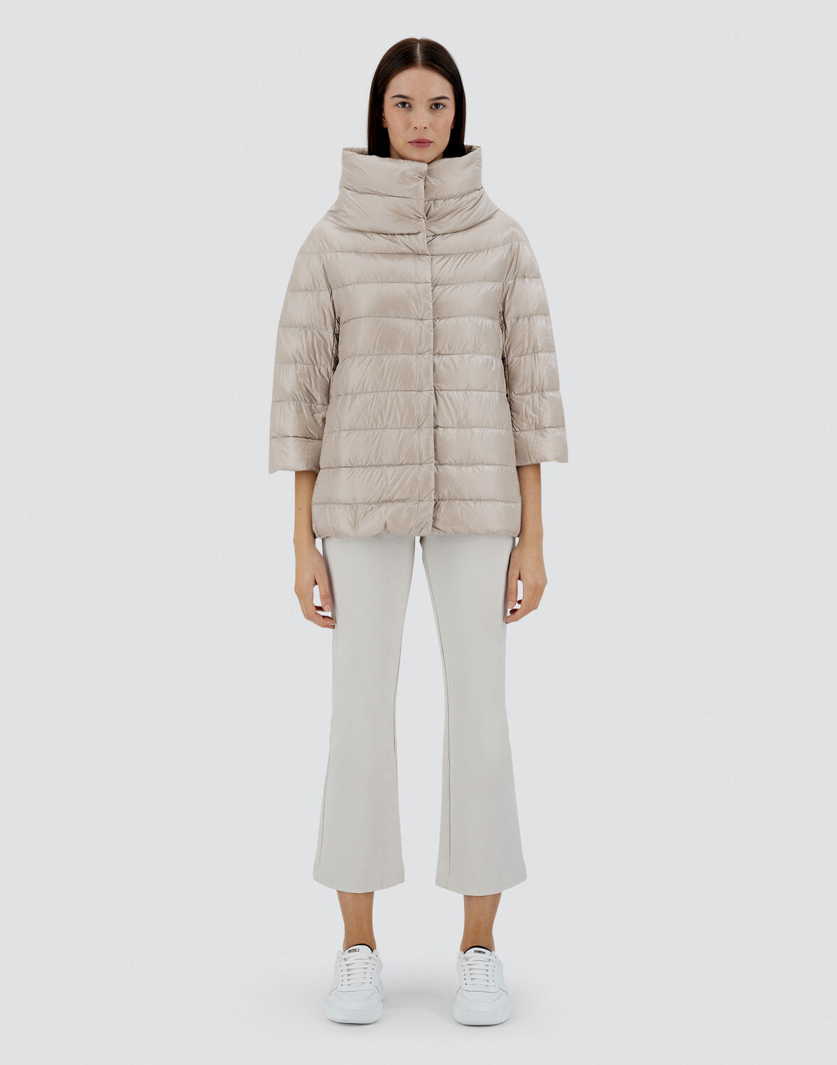 Herno Aminta Nude Hooded Jacket In Neutral