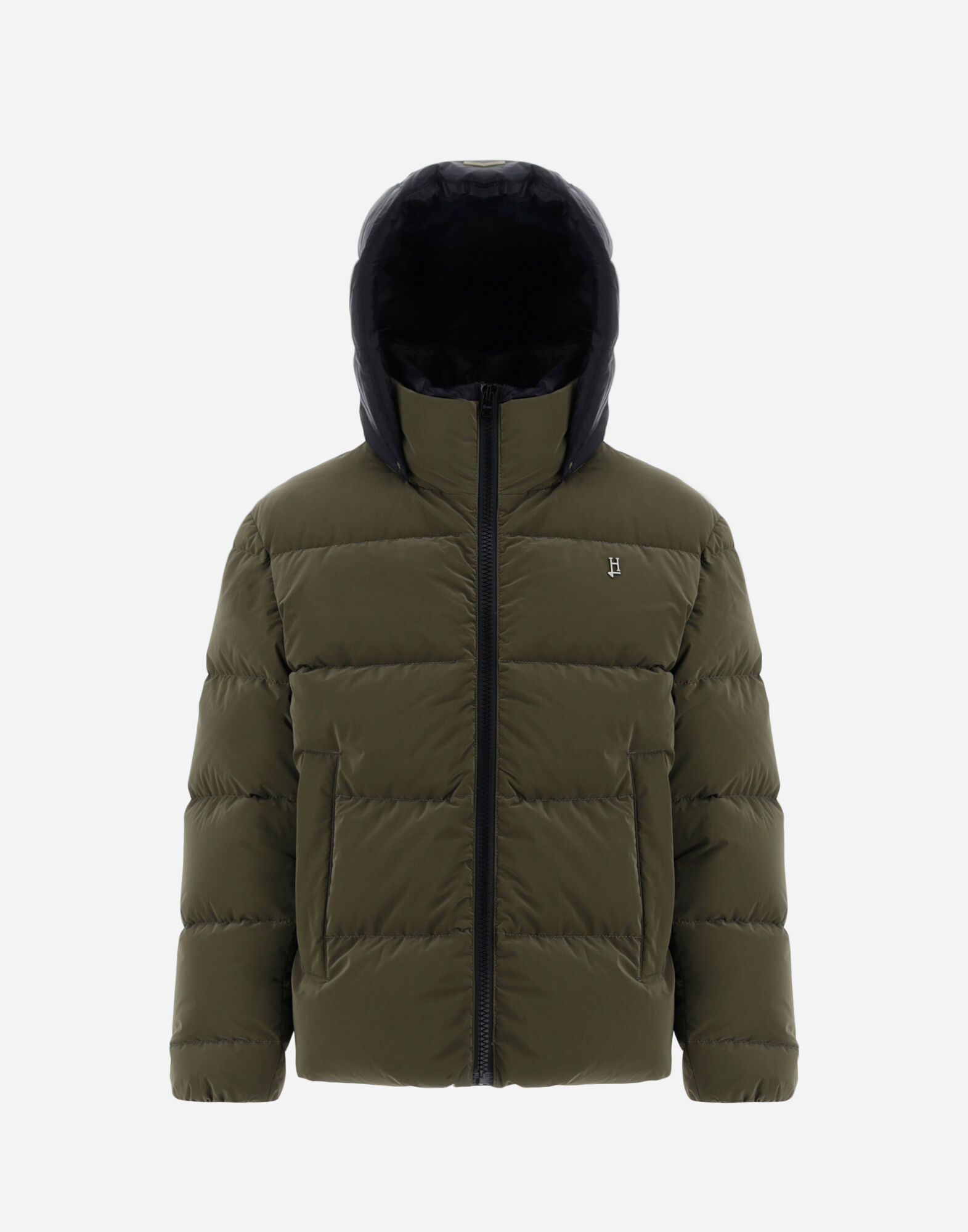 BOMBER JACKET IN IGLOO AND NYLON ULTRALIGHT in Military for