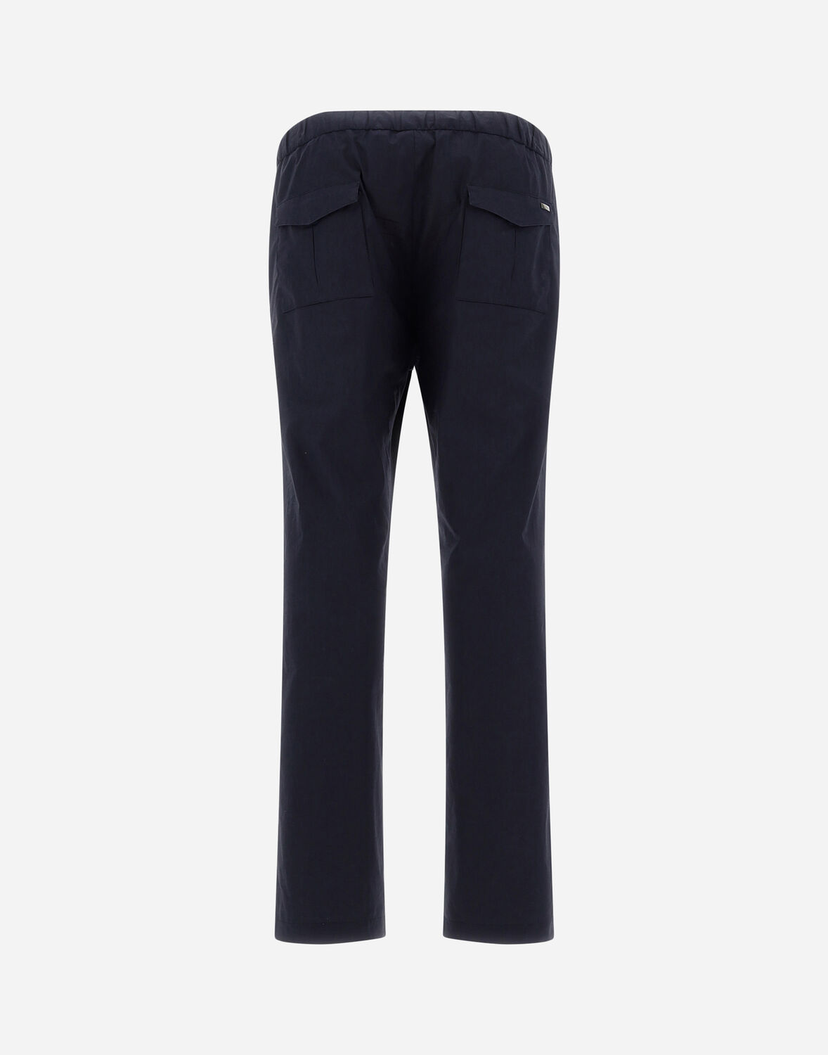 Herno Drawstring Straight-leg Trousers In ネイビーブルー