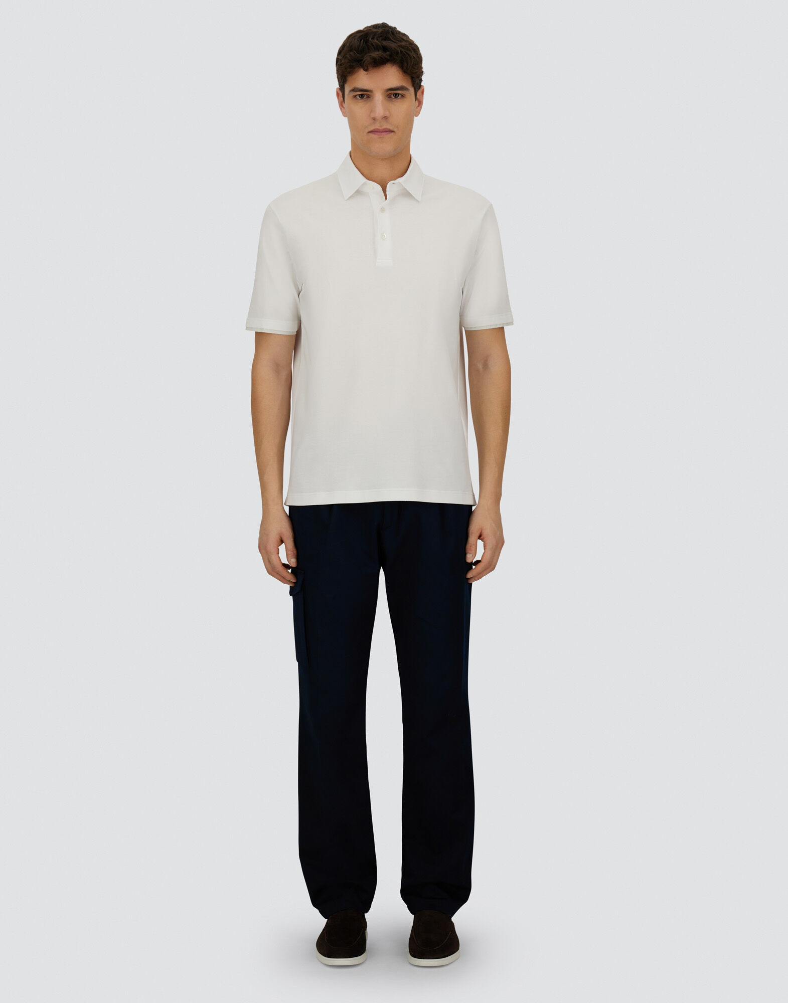 RESORT POLO SHIRT IN BASIC COTTON in White for Men | Herno® RESORT POLO SHIRT IN BASIC COTTON in White for Men | Herno®