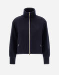 Herno BOMBER JACKET IN CASHMERE Dark Blue GI000265D380209290