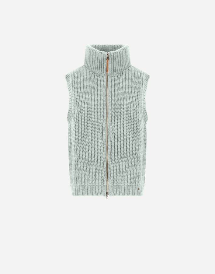 VEST IN COB STITCH WOOL Herno Herno VEST IN COB STITCH WOOL Sage MC000183D700167206