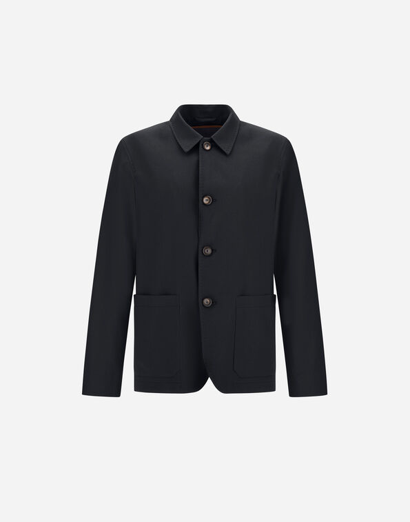 Herno BLAZER IN CASHMERE AND SILK Navy Blue GI0010UNW380879200