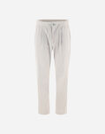 Herno RESORT TROUSERS IN SUEDE EFFECT Ice PT00001UR124541310