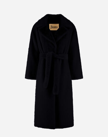 レディース ソフトフェイクファー コート ブラック | Herno® (ヘルノ) 