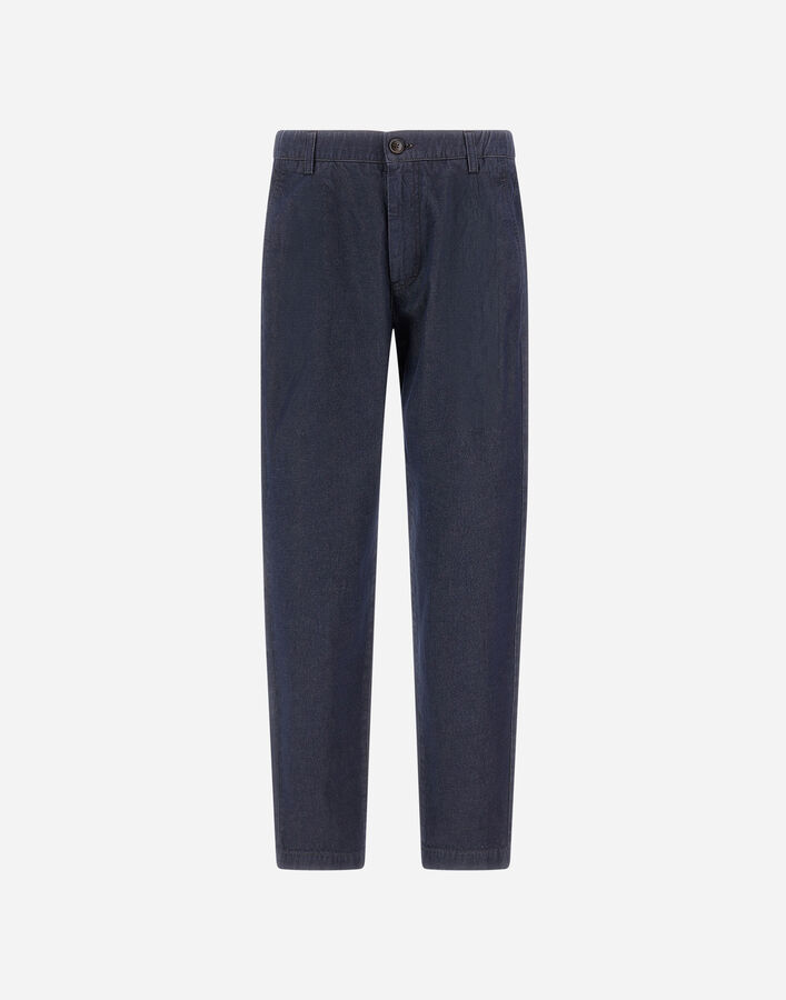 Herno ORGANIC COTTON DENIM TROUSERS Navy Blue PT000217U133219200