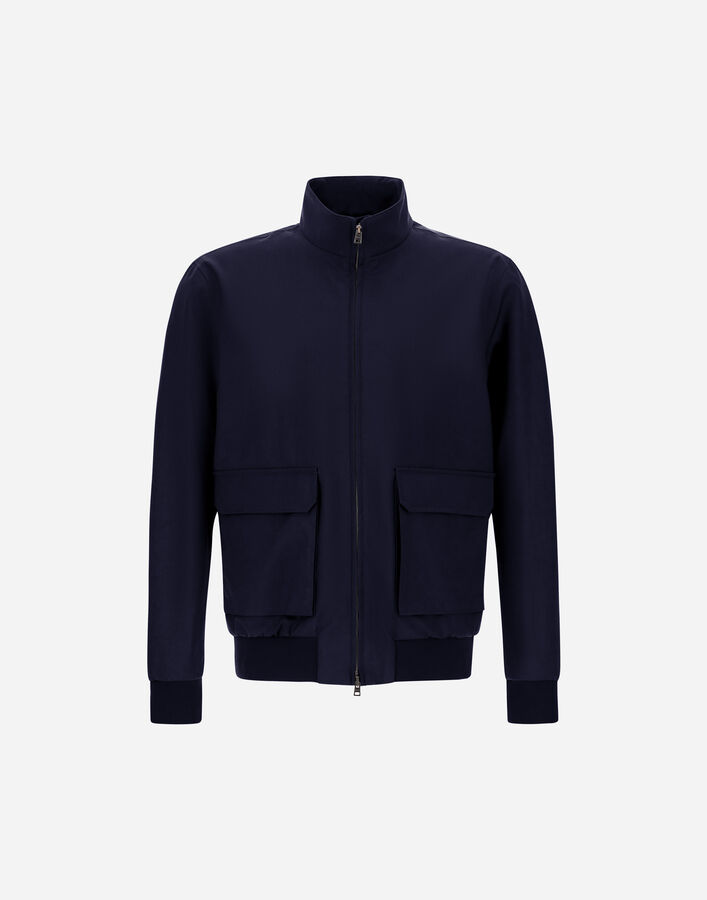 Herno BOMBER IN 3 LAYERS WOOL STORM Blue GI000587U334109201