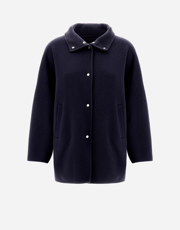 Herno Blue Polyester Coat main image 0