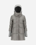 Herno RESORT NYLON ULTRALIGHT AND YOGA FLEECE A-SHAPE Light Grey PI070DR120179406
