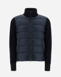 Herno BOMBER JACKET IN NYLON ULTRALIGHT AND VANISE' KNIT Navy Blue PI001083U120209200