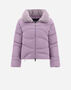 Herno SATIN AND LADY FAUX FUR BOMBER JACKET Lilac PI001816D121704520