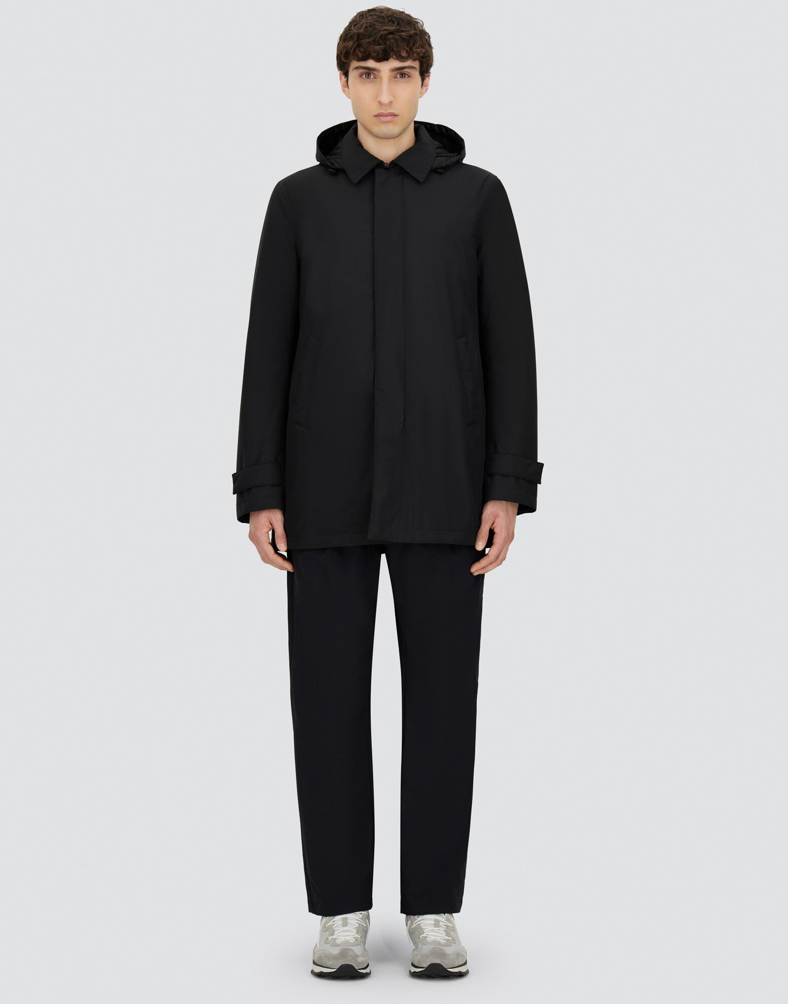 専用! HERNO他2点 メンズ LONG PARKA IN 2-LAYER WINDSTOPPER ブラック | Herno
