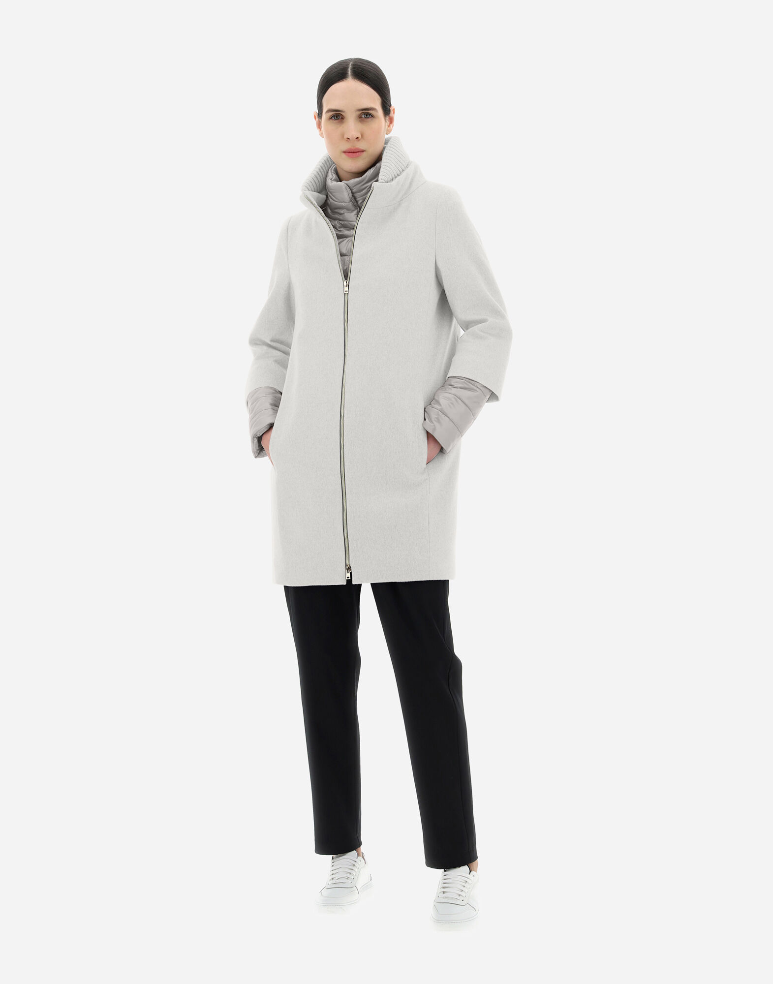 Herno cashmere silk parka sales
