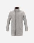 Herno DIAGONAL WOOL CARCOAT WITH FUR Peltro CA0071U396019403