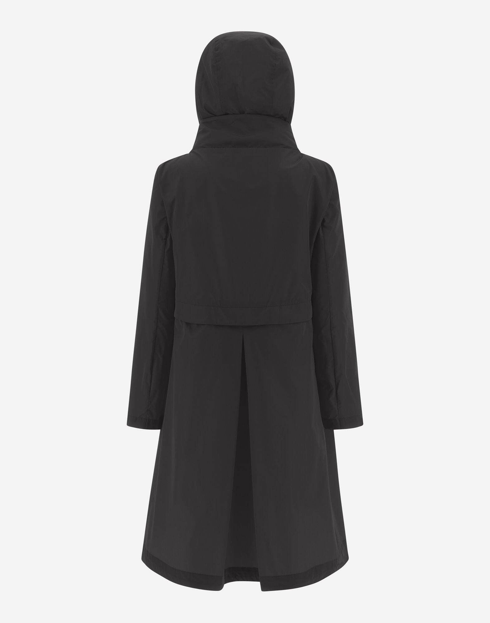 レディース NEW TECHNO TAFFETÀ ロング パーカ ブラック | Herno